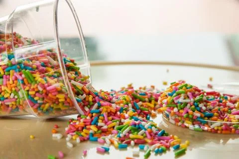 Candy sugar sprinkles Foto stock
