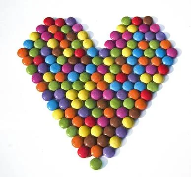 Candy sweet candy in different colors as green red and yellow in the form ... Stock Photos