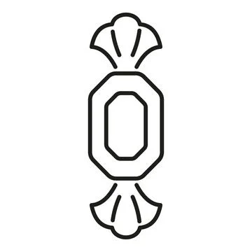 Candy sweet dessert wrapper outline icon graphic 스톡 일러스트