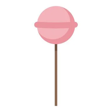 Candy sweet lollipop vector logo template. Candy bar line icon vector sign Stock Illustration