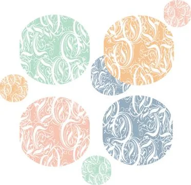 Candy sweet pattern with pink ornamented circles Illustrazione stock