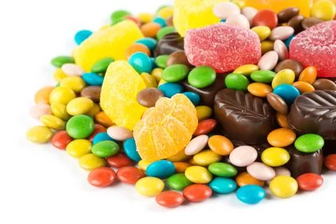 Candy, sweets and chocolates Stock Photos