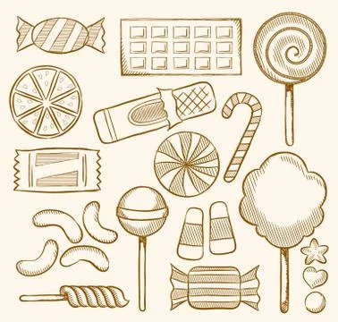 Candy, Sweets, Confectionery Illustrazione stock