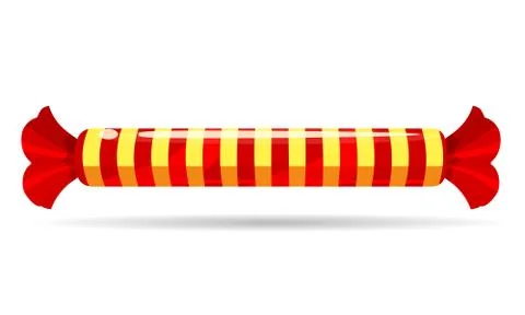 Candy sweets on white background, vector illustration, cartoon style Stock Illustration