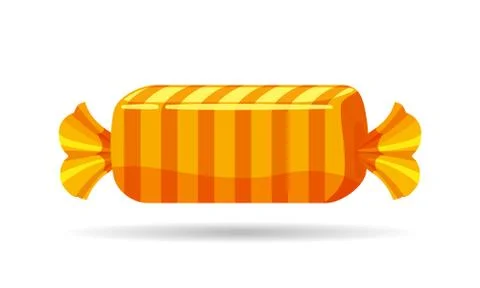 Candy sweets on white background, vector illustration, cartoon style Stock Illustration