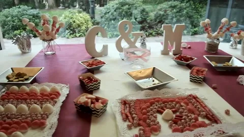 Candy table Stock Footage 141383399