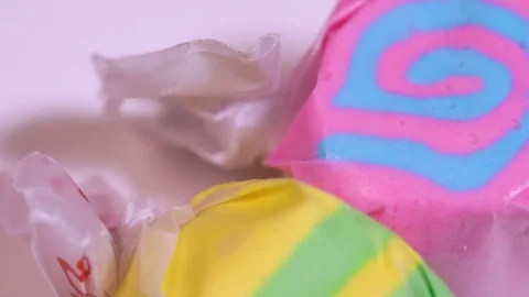 Candy Taffy Macro Close Up Stock-Footage 98244740