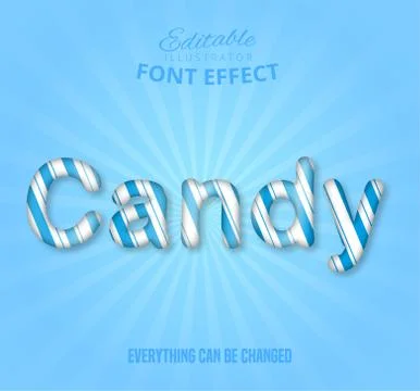Candy text, editable text effect Stock Illustration