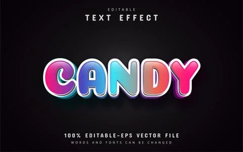 Candy text effect Stock Illustration