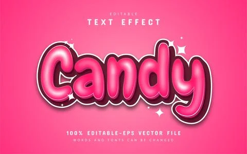 Candy text effect Stock Illustration