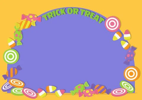 Candy treat frame Stock Illustration
