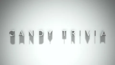 Candy trivia 3D title animation white text on a white background Stock Footage 299426077