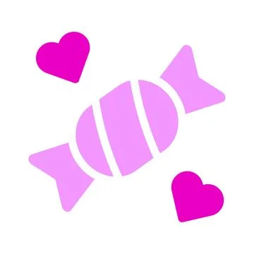 Candy valentine icon solid pink style illustration vector and logo icon per.. イラスト素材
