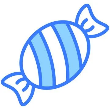 Candy vector Blue outline icon. Hindu festival, Hindu celebration icon. Stock Illustration