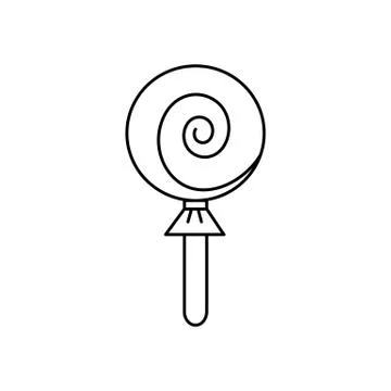 Candy vector line icon, sign, illustration on background, editable strokes Stock Illustration