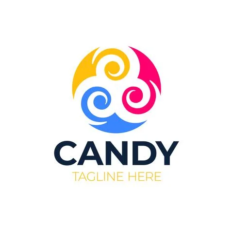 Candy vector logo. Vector logotype for sweets, candy shop, boutique, store Stock Illustration
