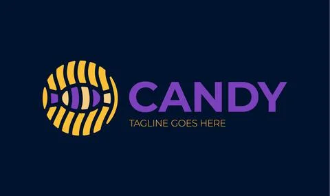 Candy vector logo. Vector logotype for sweets, candy shop, boutique, store Stock Illustration