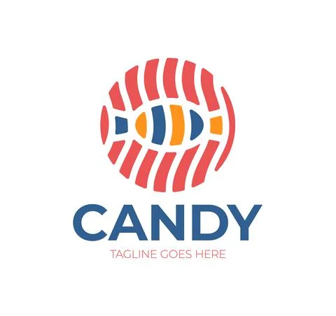 Candy vector logo. Vector logotype for sweets, candy shop, boutique, store Stock Illustration