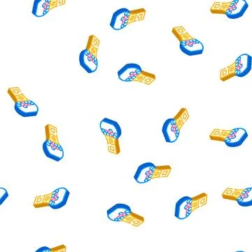 Candy vending machine isometric icon seamless pattern Stock Illustration