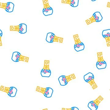 Candy vending machine vector seamless pattern Stockillustratie