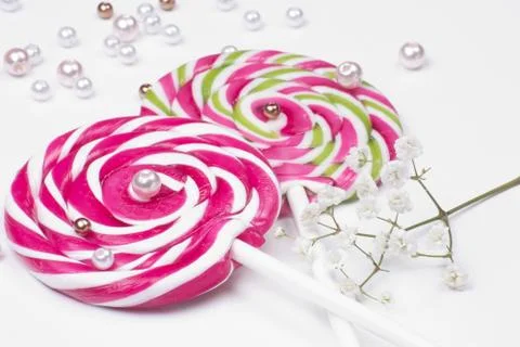 Candy on white background Stock Photos