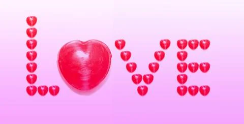 Candy by the word love Stock Illustration