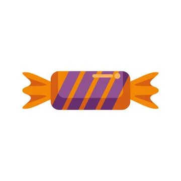 Candy wrapped in striped paper making a sweet treat Illustrazione stock