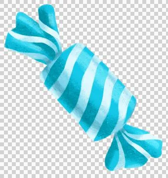 Candy wrapper colorful foil wrap sweet treat chocolate hand illustration Stock Illustration