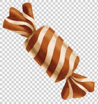 Candy wrapper colorful foil wrap sweet treat chocolate hand illustration Stock Illustration