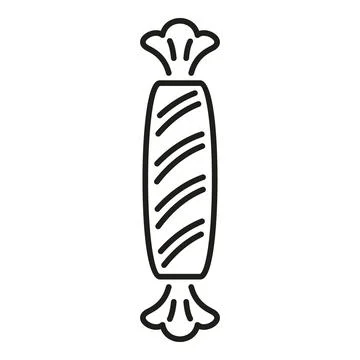 Candy in a wrapper icon for sweets and dessert concepts Stock Illustration