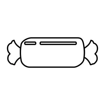 Candy in a wrapper lollipop icon line style isolated vector Stock Illustration