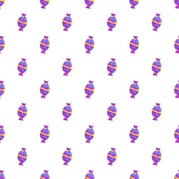 Candy wrapper pattern repeating sweet sugar treats Stock Illustration