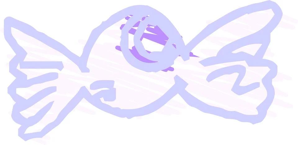 Candy wrapper scribbles drawn by children set.ai????? Stock Illustration