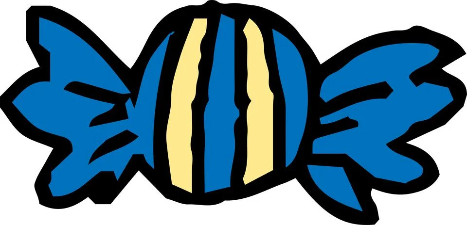 Candy wrapper scribbles drawn by children set.ai????? Illustrazione stock