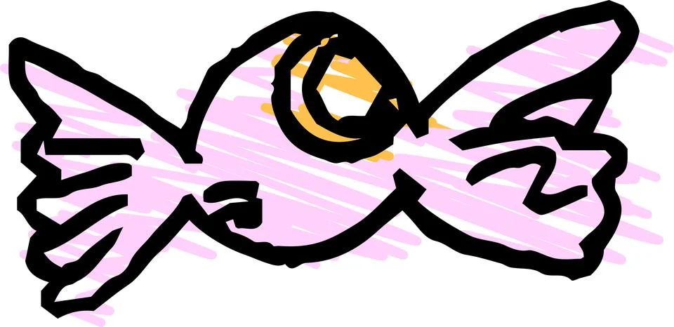 Candy wrapper scribbles drawn by children set.ai????? Stock Illustration