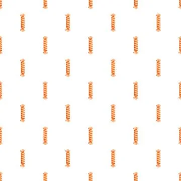 Candy wrapper seamless pattern with orange stripes Stock Illustration