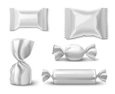 Candy wrapper set isolated on white background 스톡 일러스트
