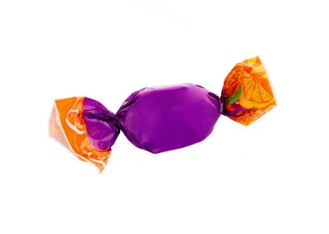 Candy wrapper on white. Stock Photos