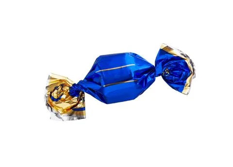 Candy wrapper on white. Stock Photos