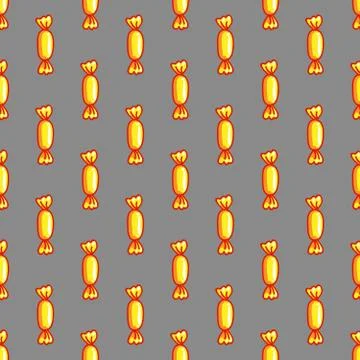 Candy in wrappers seamless pattern Stock Illustration