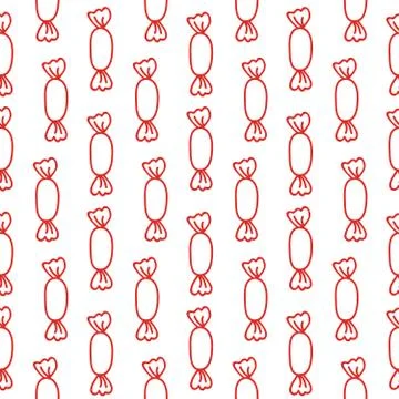 Candy in wrappers seamless pattern Stock Illustration