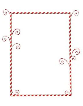 Candycane border isolated on white Stock-Illustration