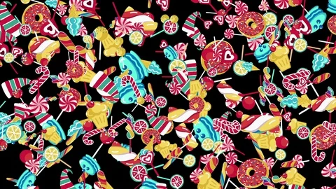 Candys Sweets Extreme Animation Video stock 87327700