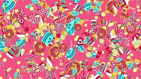 Candys Sweets Pink Stock Footage 87327694