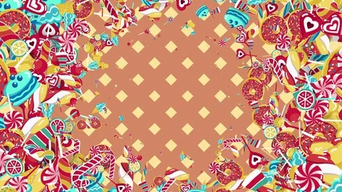 Candys Sweets Waffle Centre Video stock 87327859