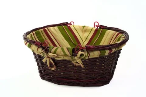 Cane basket with handles down Stock Photos