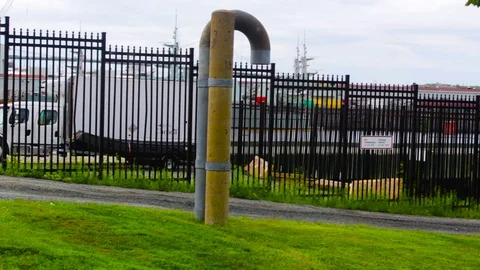 Cane In Cement Naval Trail, Halifax, Nova Scotia, Canada 動画素材 91763874
