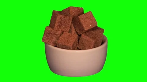 Cane sugar in bowl Stock-Footage 48453711