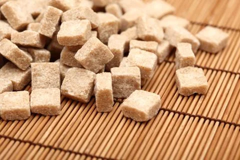 Cane sugar cubes Stock Photos