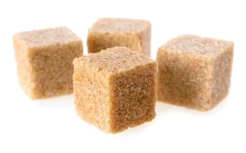 Cane sugar cubes Stock Photos